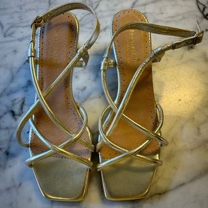 Gold Farylrobin Strappy Sandals